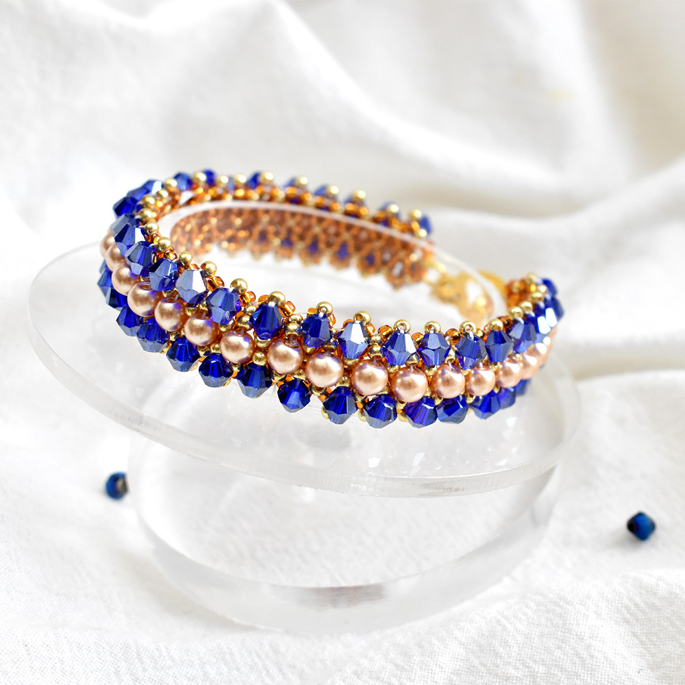 PandaHall Selected мастер-класс по изготовлению браслета из стекла и жемчуга.-6