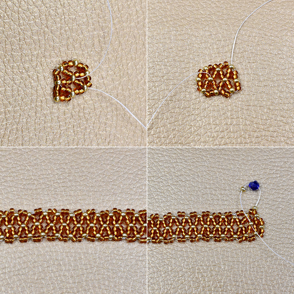 PandaHall Selected мастер-класс по изготовлению браслета из стекла и жемчуга.-4