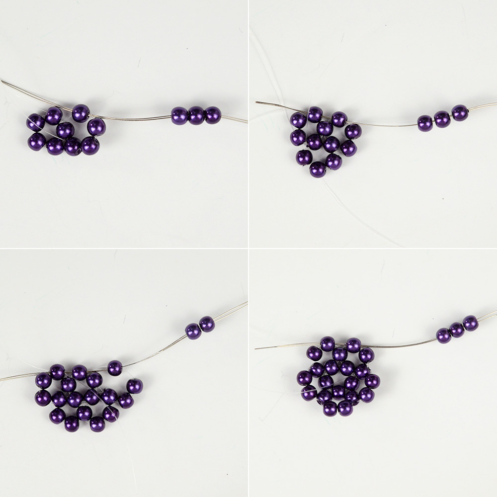 Стекло жемчуг бисером ожерелье-4