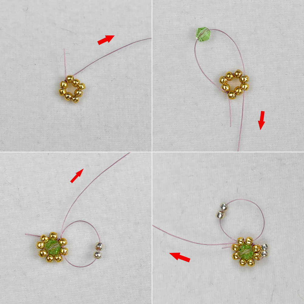 Браслет из бисера с жемчугом-3