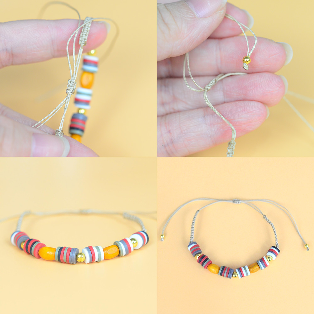 PandaHall Selected мастер-класс по изготовлению браслета из бисера из полимерной глины.-5