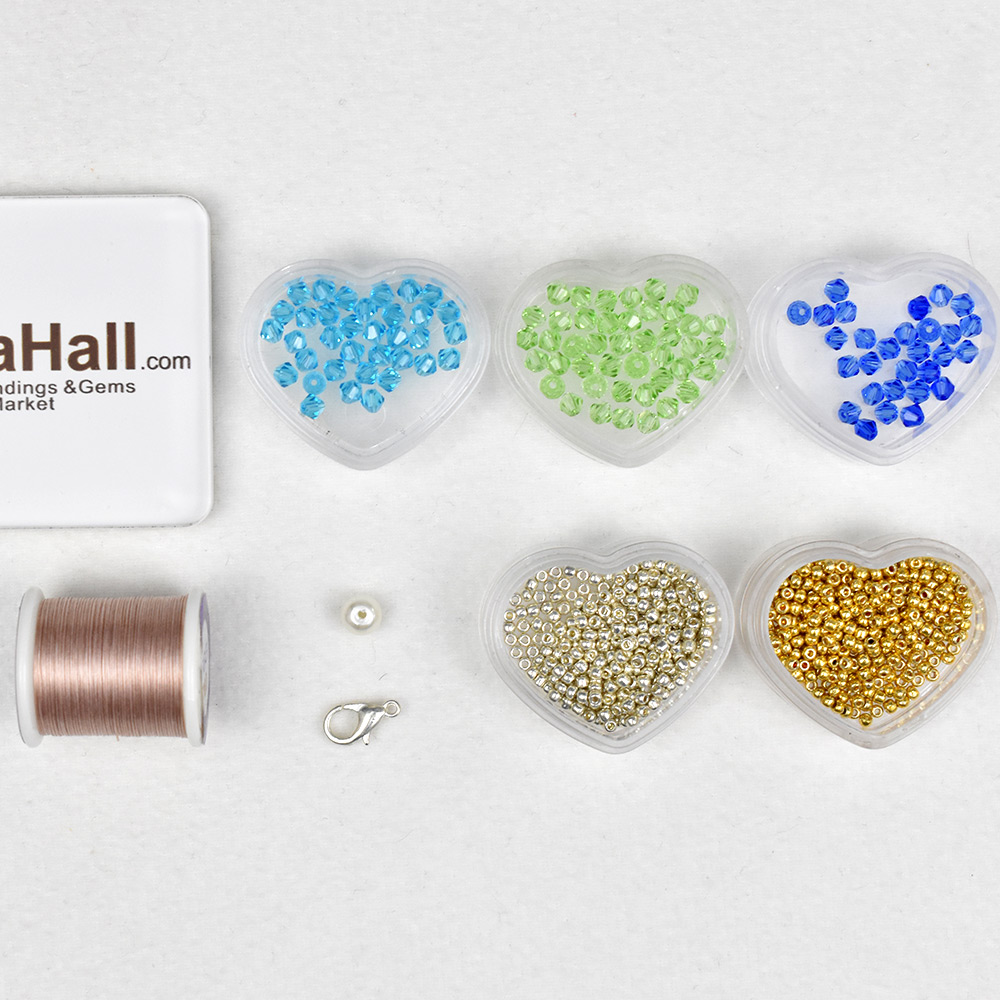 Браслет из бисера с жемчугом-2