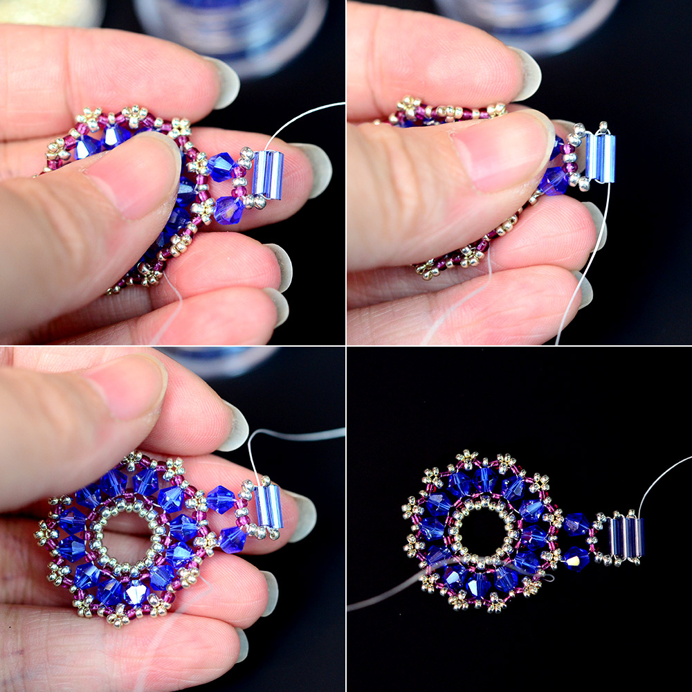 Браслет из стеклянных бусин в форме часов-7