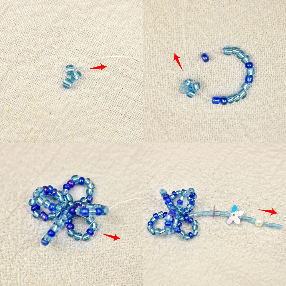 Серьги-медузы с блестками-3