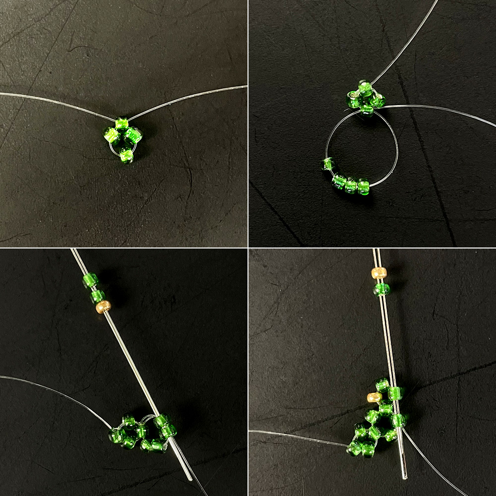 PandaHall Selected мастер-класс по изготовлению колье с бантом из бисера-3