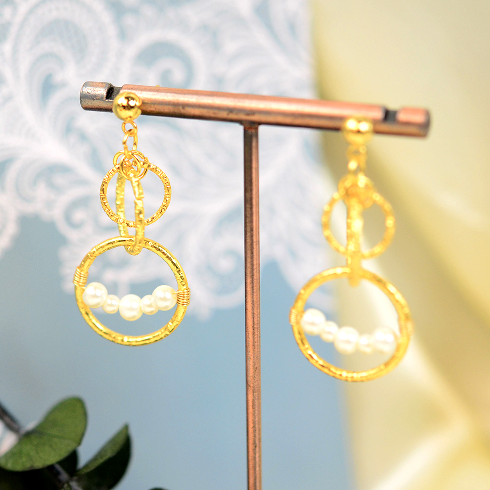 PandaHall Selected мастер-класс по серьгам с жемчугом-1