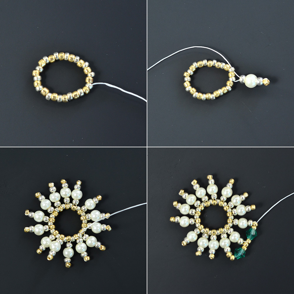 Комплект украшений из стеклянных бусин