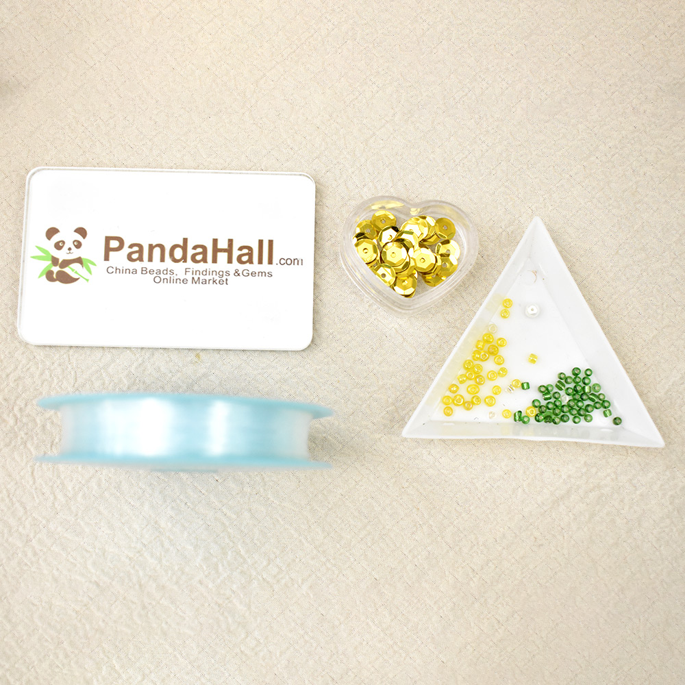 Spring Sequin Seed Bead Ring