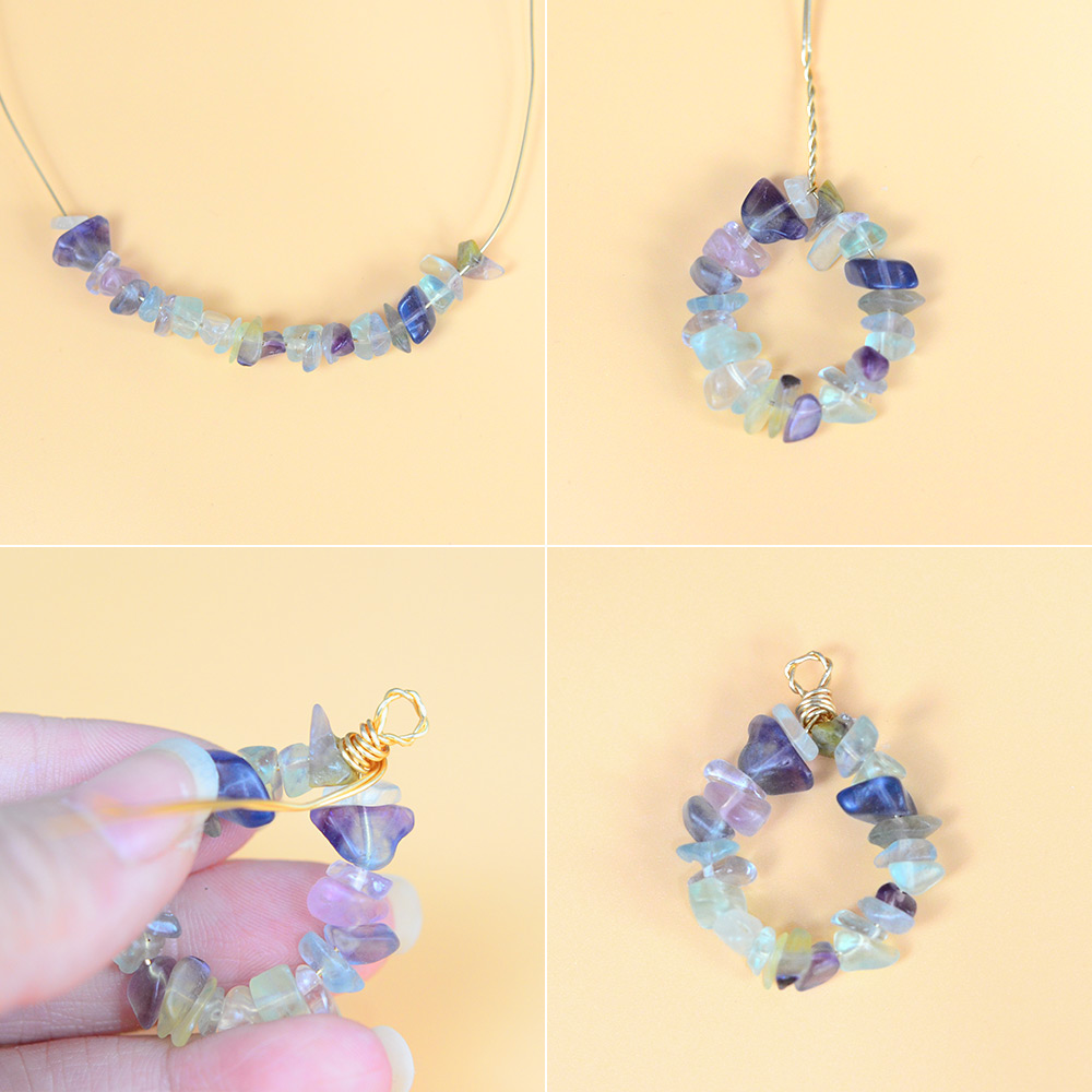 PandaHall Selected мастер-класс по серьгам из бисера с драгоценными камнями-3