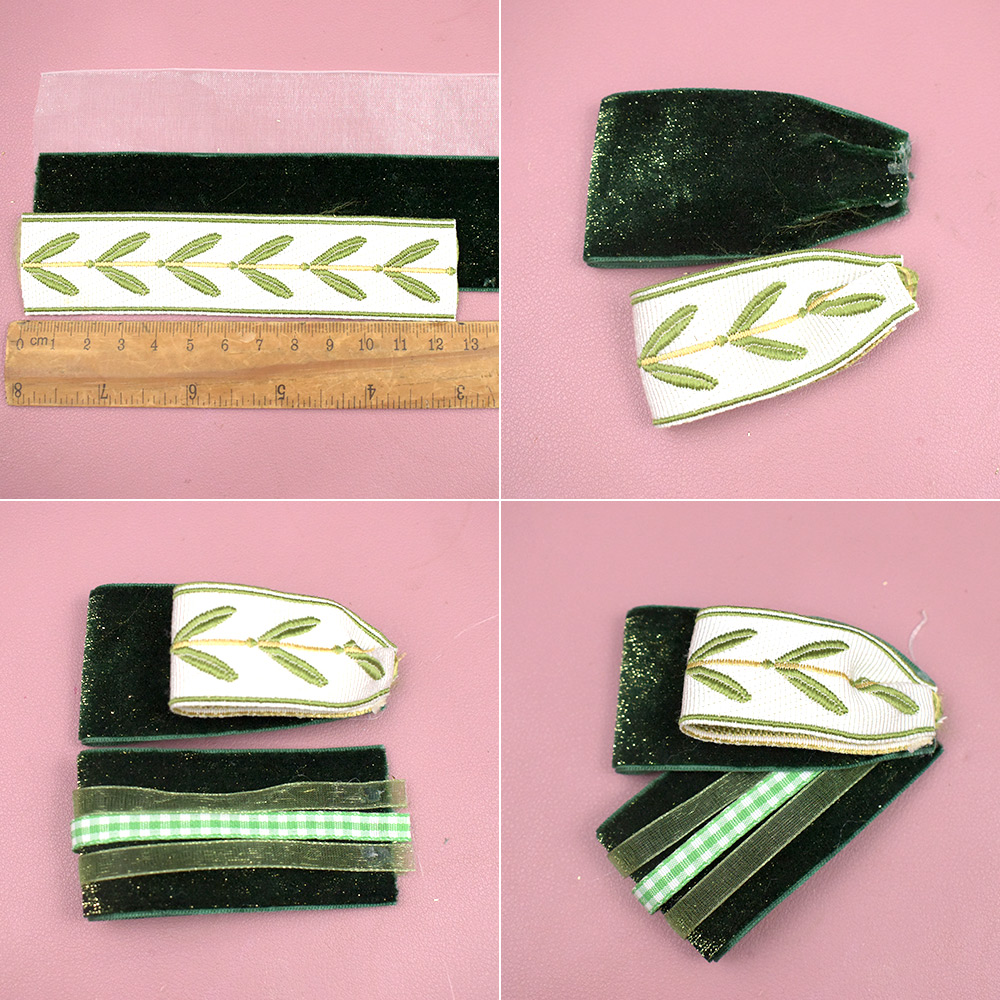 Подвеска в виде бантика из ленты