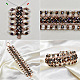 Vintage Beaded Braid Bracelet with Faceted Glass Beads-5