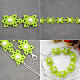 Green Seed Beaded Bracelet with Pearl-6