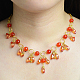 Orangefarbene Perlenkette im Herbststil-6