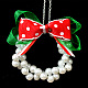 Pearl Bead Christmas Ornament Wreath-7