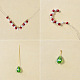 Orecchini pendenti con perle di vetro per Natale-4