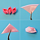 Pink Flower Hair Comb for Wedding-3