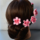 Pink Flower Hair Comb for Wedding-7