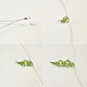 Green Glass Bead Necklace with Long Bead Tassels-3