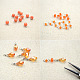 Collier plastron perles orange-3