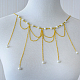Coiffe en chaîne dorée avec perles décorées-7