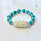 Bracelet simple en perles turquoise et perles-5