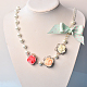 Blume Perle Perlen Halskette-6