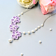 Collier de fleurs en papier quilling avec perles décorées-6