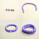 Purple Beaded Cuff Bracelet-3