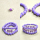 Purple Beaded Cuff Bracelet-4