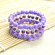 Purple Beaded Cuff Bracelet-5