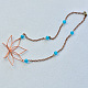 Vintage Wire Wrapped Lotus Chain Necklace-5