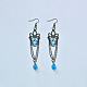 Boucles d'oreilles lustre simples en perles de verre-4