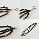 Bracelet en perles de verre noir cool-5