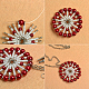 Rote Anhänger Halskette mit Perlen Perlen und Saatperlen-4