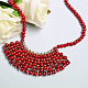 Red Pearl Bead Chain Necklace-6