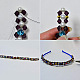 Perles de verre et bandeau en ruban bleu-5