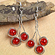 Wire Wrapped Crackle Glass Beads Earrings-1