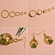 Orecchini a cerchio in oro con fili e perline in alluminio-3