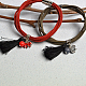 Bracelets de couple en cordon de daim avec de jolies breloques-1