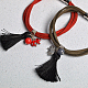 Bracelets de couple en cordon de daim avec de jolies breloques-7