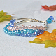 Bracelet à trois rangs en perles de verre de cristal-1