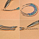 Crystal Glass Beaded Three-Strand Bracelet-4