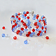 Braccialetto rosso e blu con perle di vetro-5