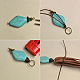 Wood and Turquoise Beaded Tassel Necklace-3