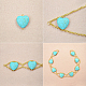 Heart Turquoise Bead Chain Necklace-3