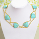 Heart Turquoise Bead Chain Necklace-4