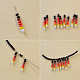 Stylish Black Hoop Earrings with Seed Beads-3