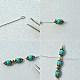 Collier pendentif croix simple avec perles turquoise-3