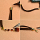 Bracelet simple cordon en daim avec perles d'agate-3