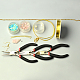 Boucles d'oreilles pendantes en perles et pierres précieuses de conception originale-2